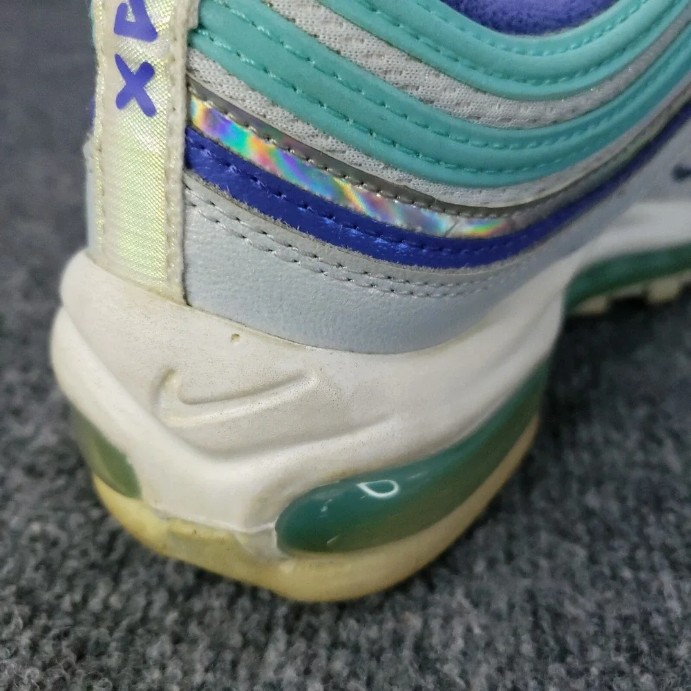 Nike Air Max 97 GS Shoes Youth Kids Size 6Y White‎ Blue Spruce Aura CT1965-400